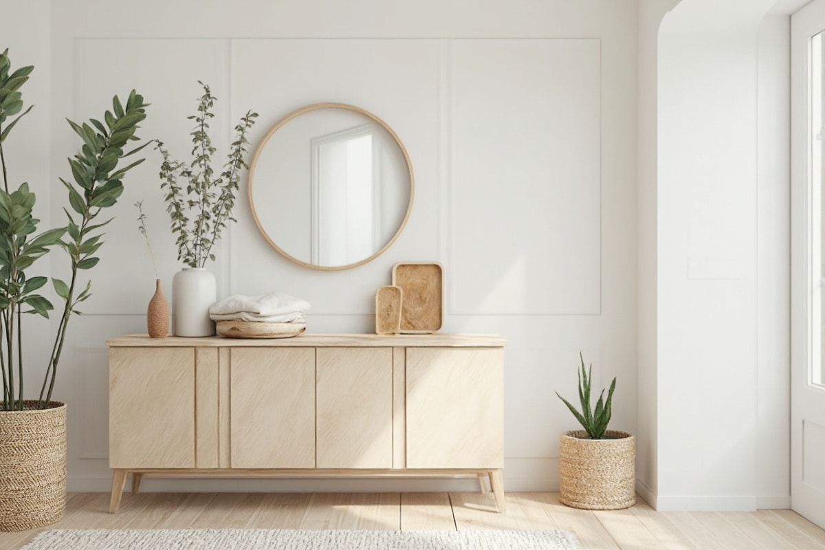 modern Scandinavian console table