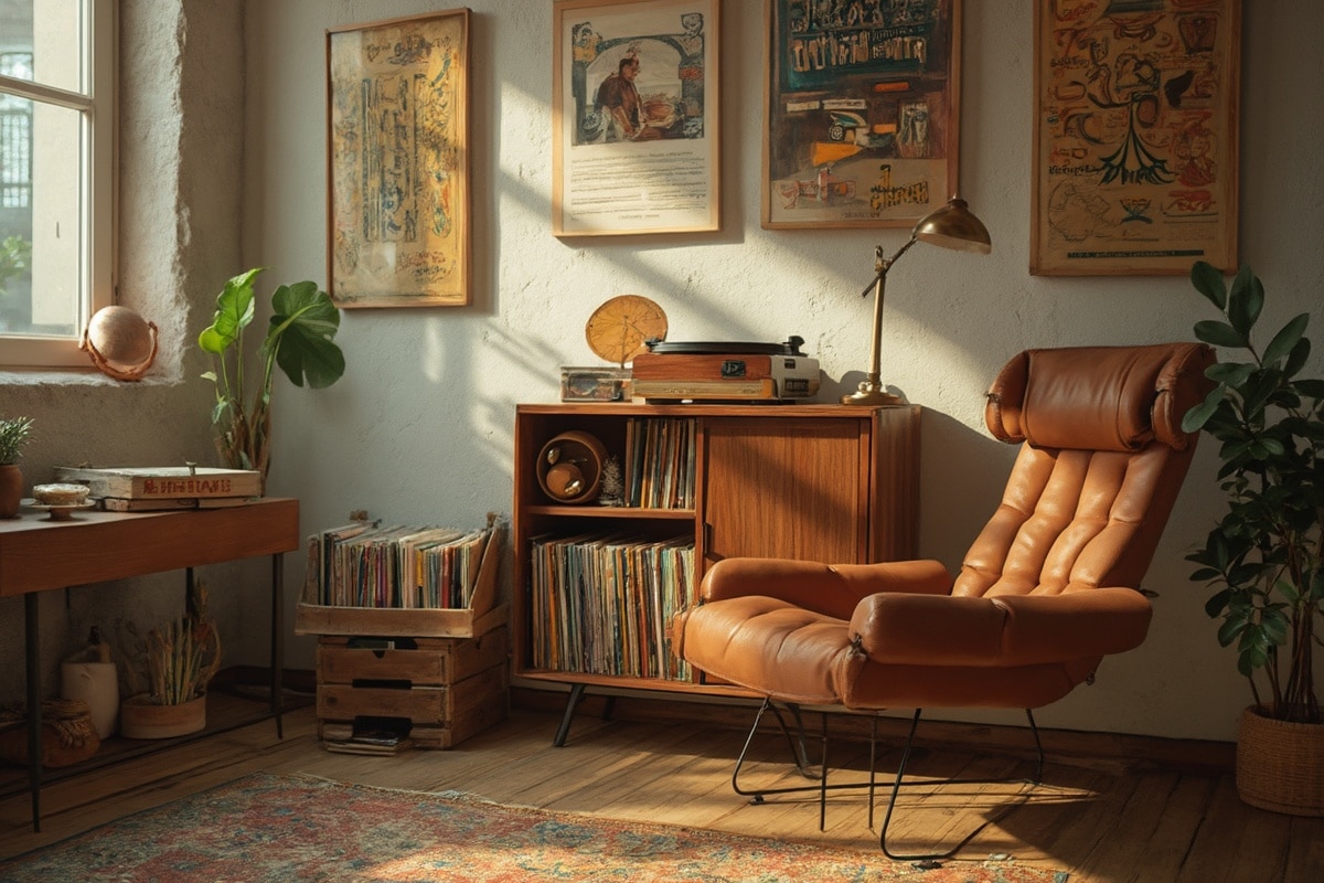vintage music nook