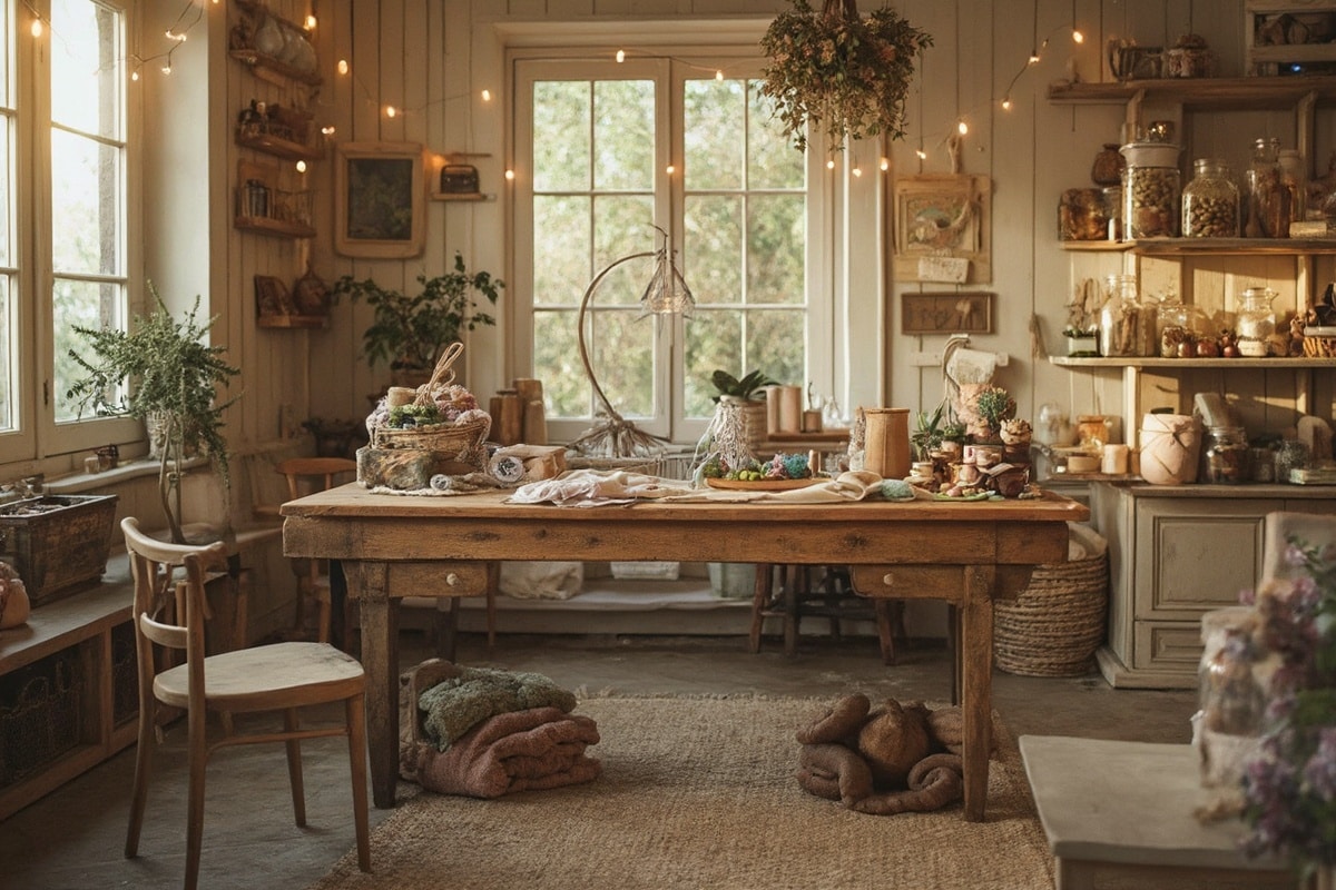 rustic craft room
