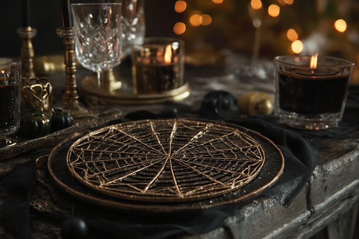 Modern Glam Spiderweb Coasters