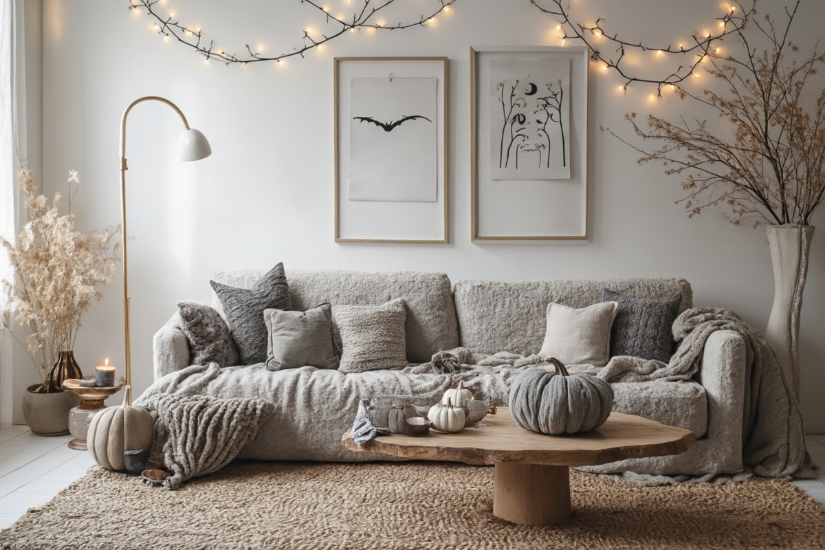 minimalist Halloween decor