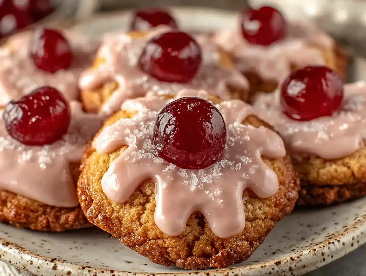almond cherry cookies preparation steps