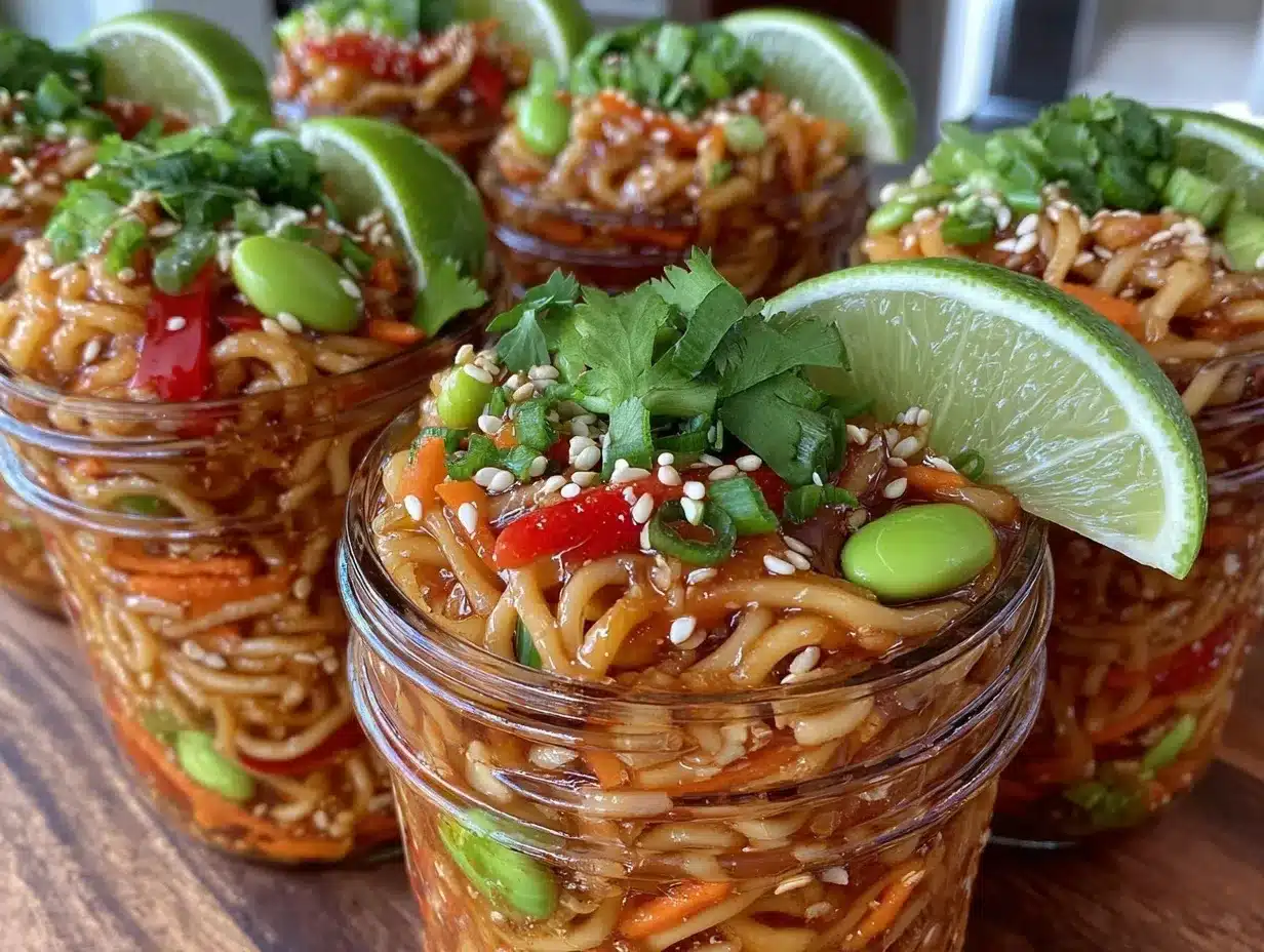 Asian Sesame Noodle Jars preparation steps
