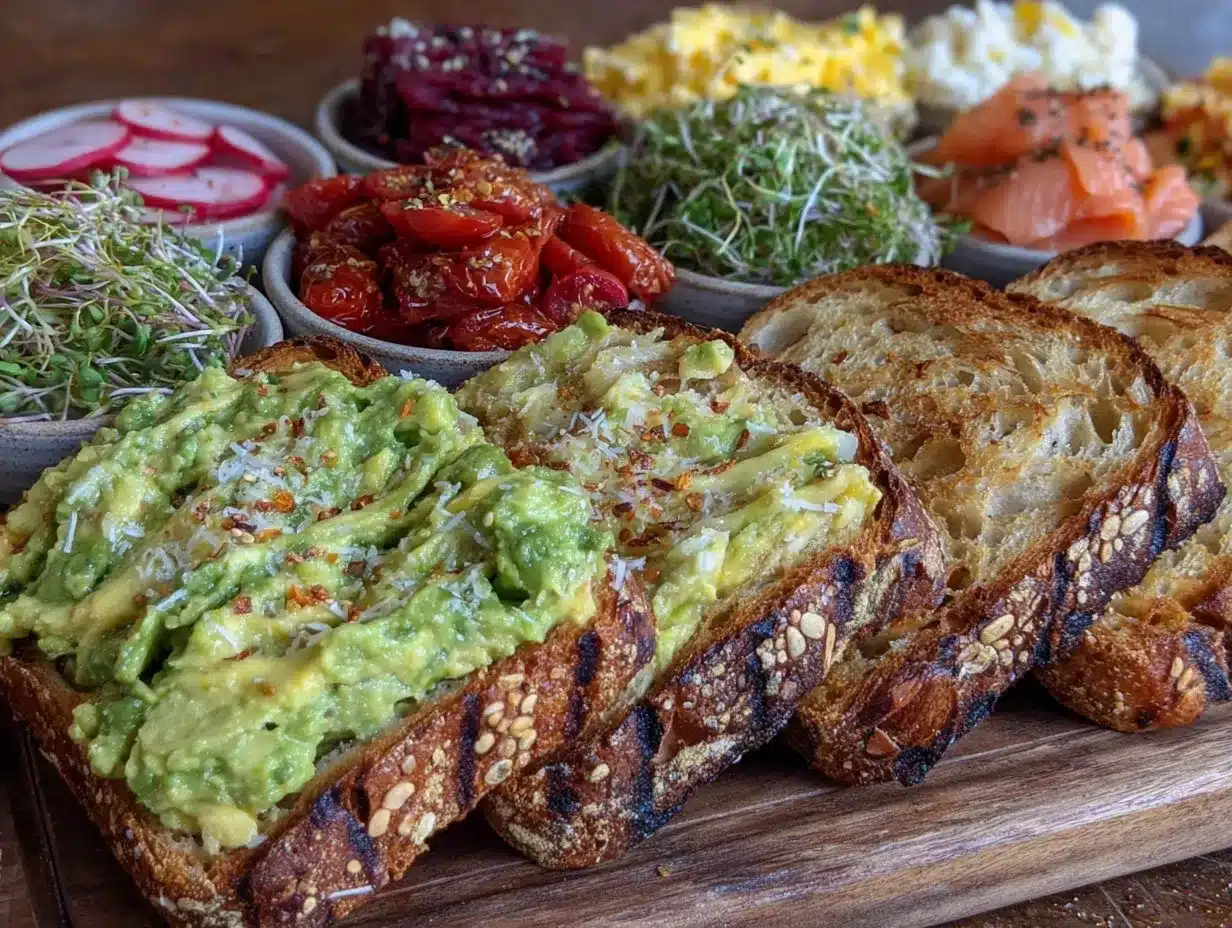 avocado toast bar preparation steps