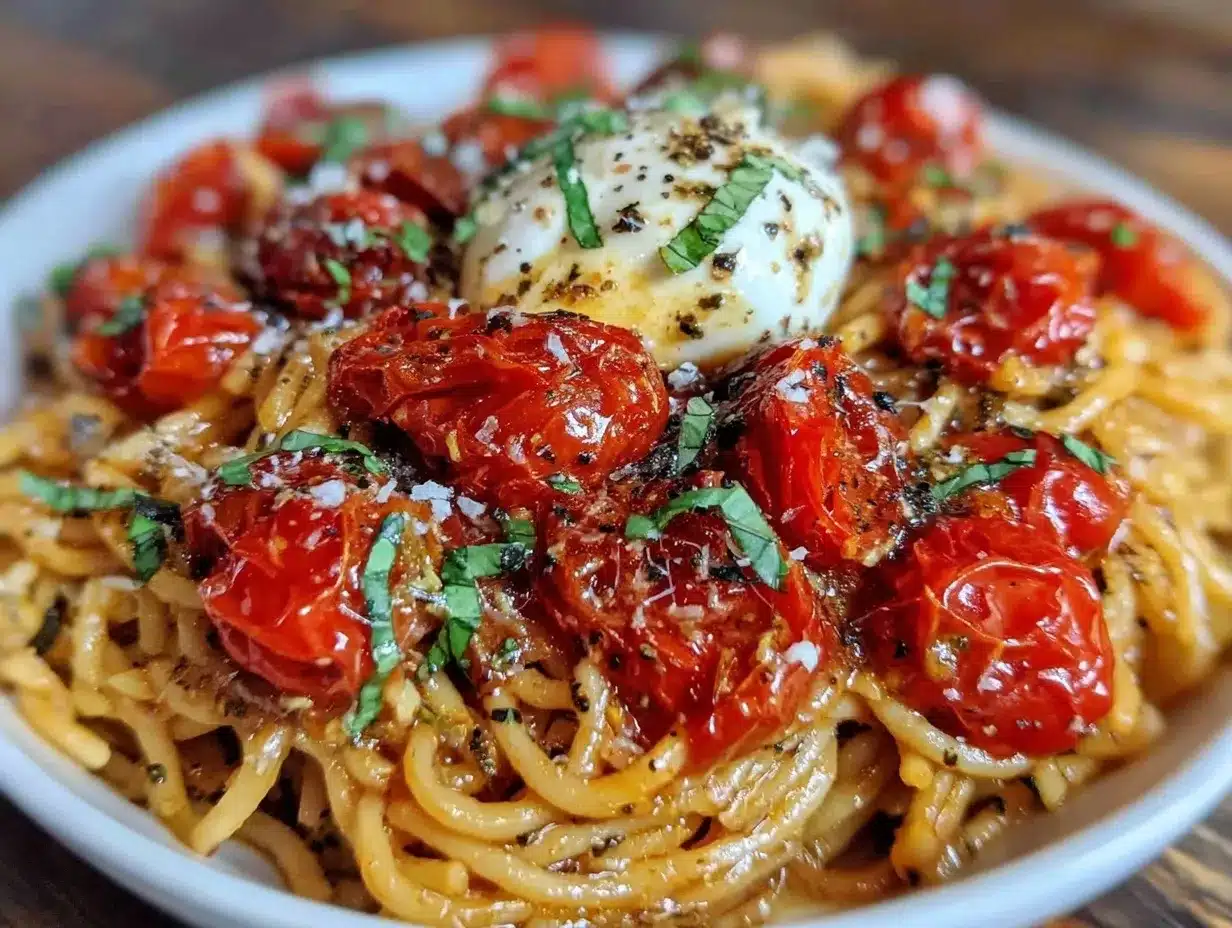 burst tomato burrata pasta preparation steps
