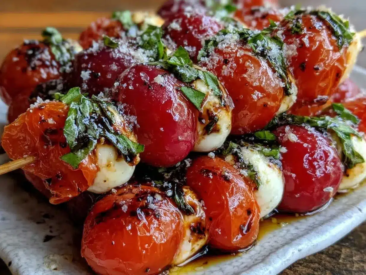 Caprese Salad Skewers preparation steps