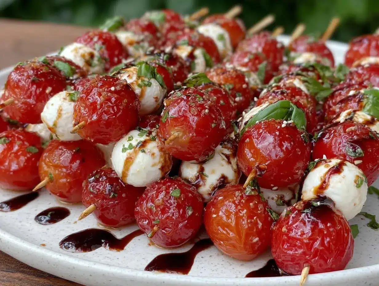 Caprese skewers preparation steps