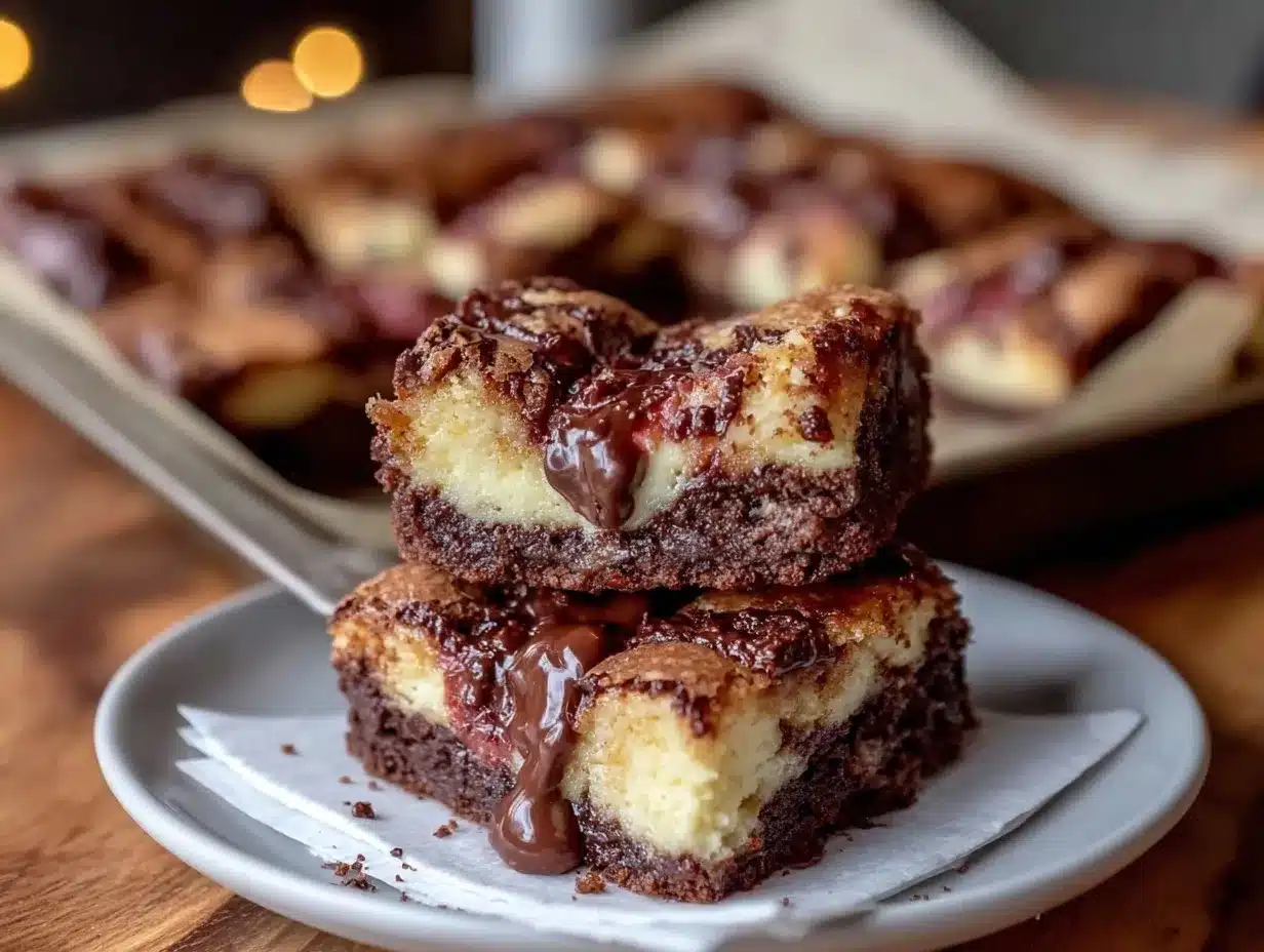 cheesecake brownies preparation steps