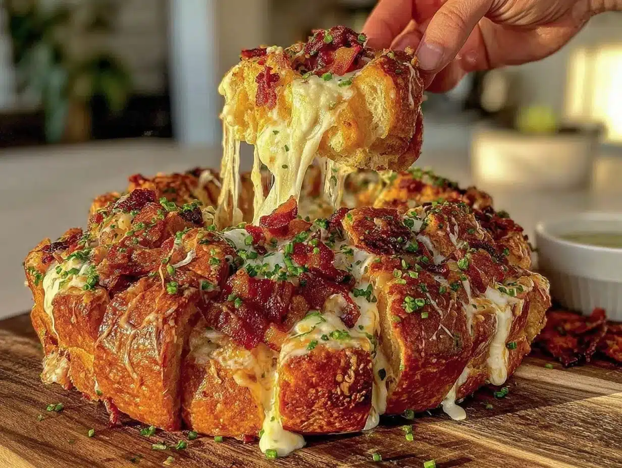cheesy bacon ranch pull-apart bread preparation steps