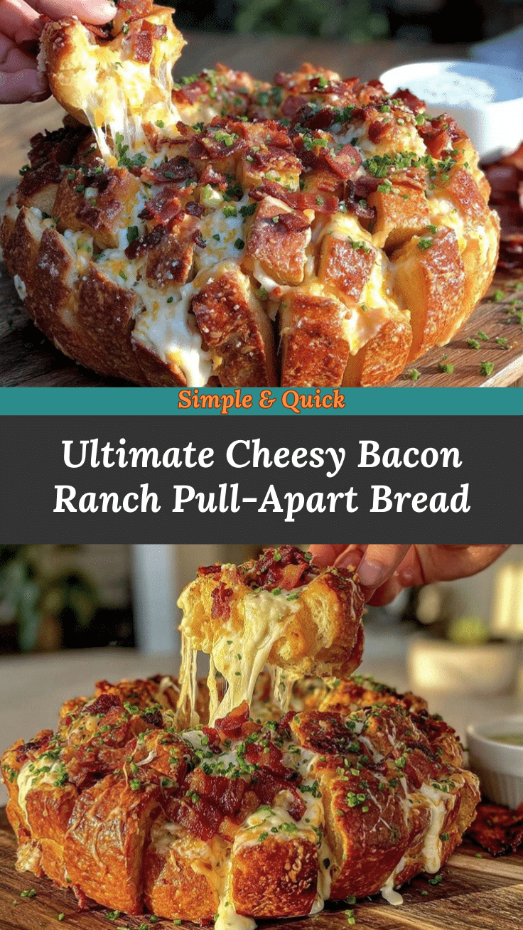 cheesy bacon ranch pull-apart bread recipe