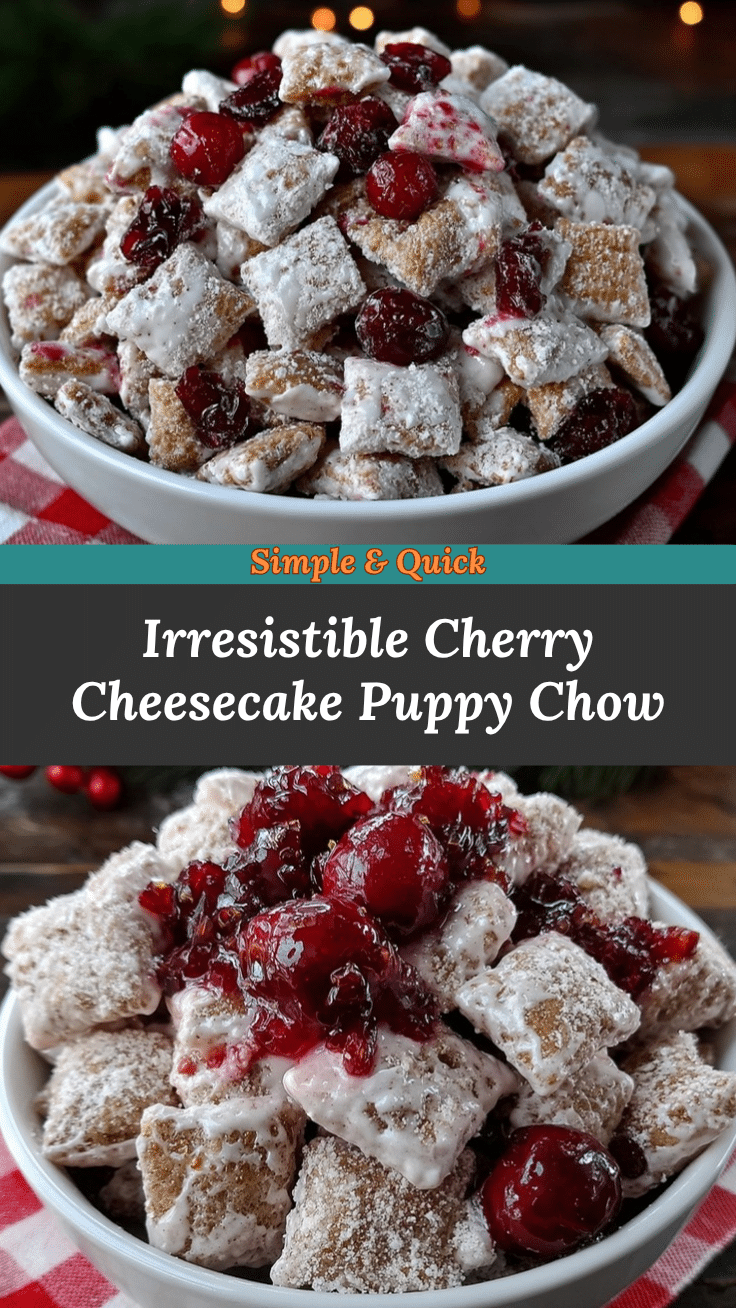 Cherry Cheesecake Puppy Chow recipe