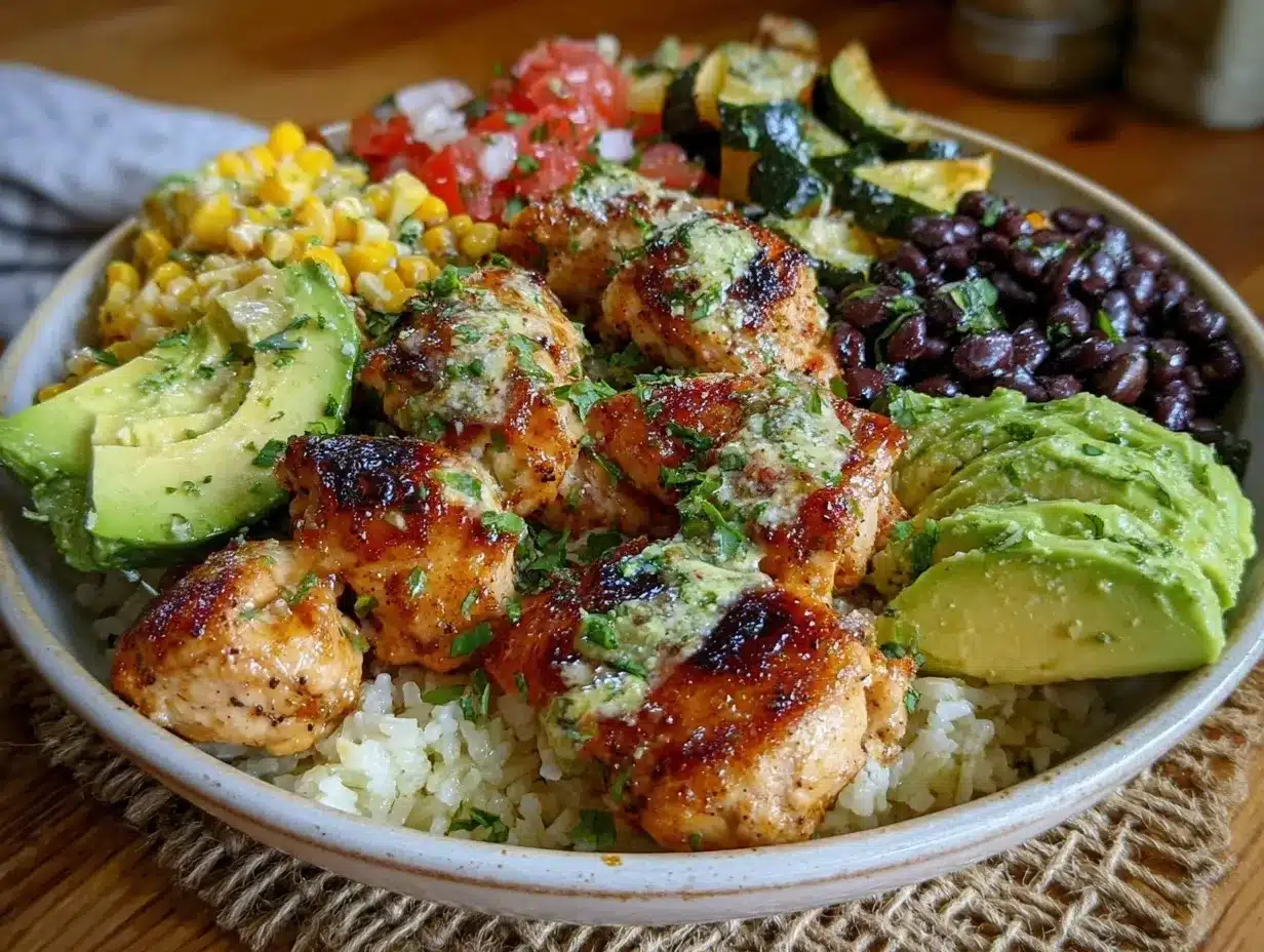 chicken burrito bowls preparation steps