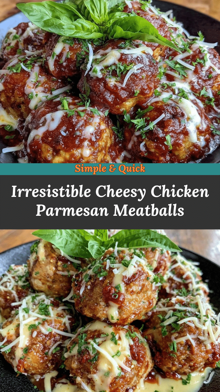 Chicken Parmesan Meatballs recipe