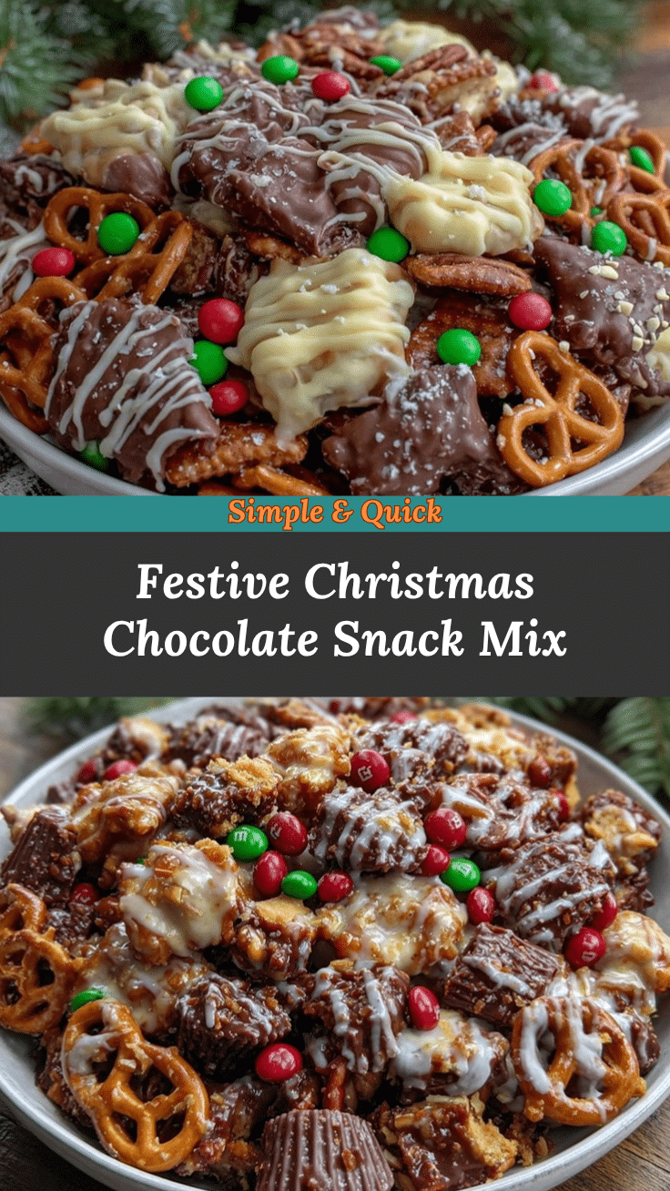 Christmas Chocolate Snack Mix recipe