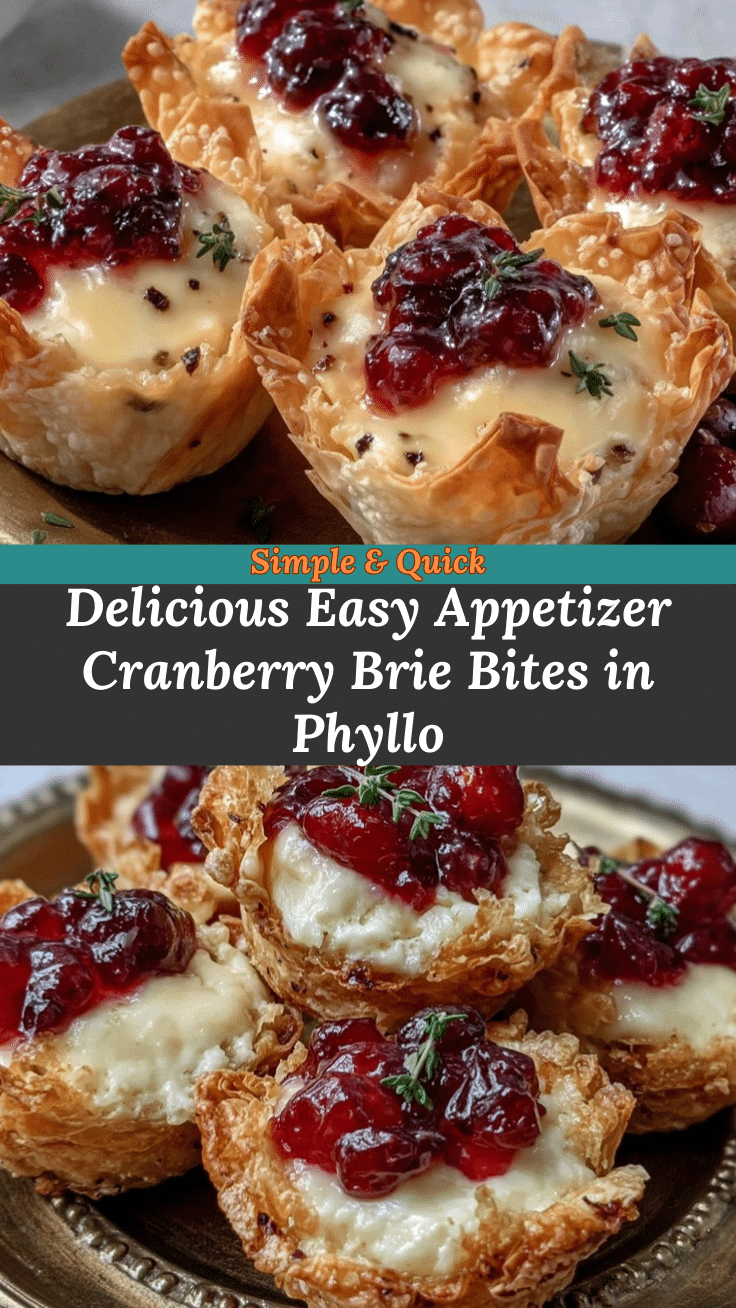Cranberry Brie Bites in Phyllo recipe