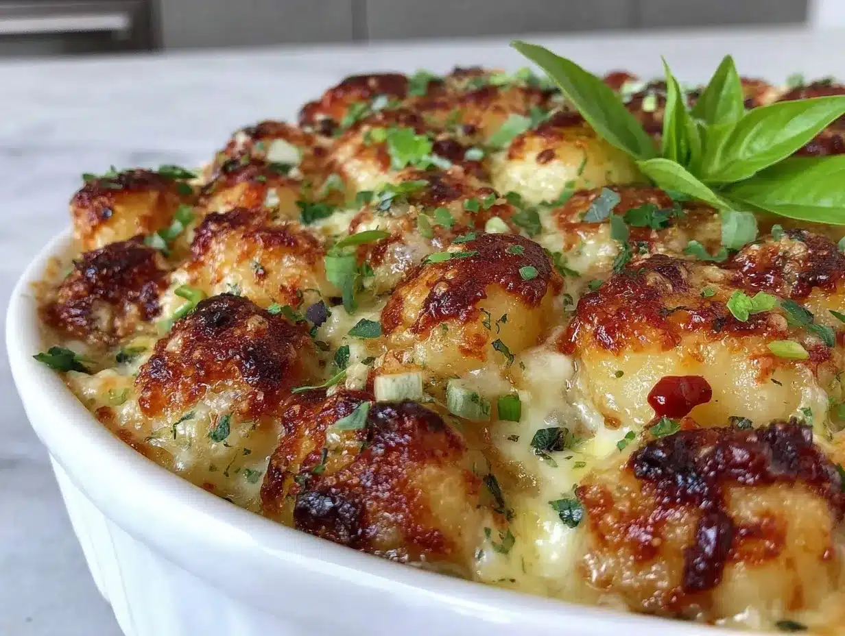 creamy baked gnocchi mac and cheese preparation steps