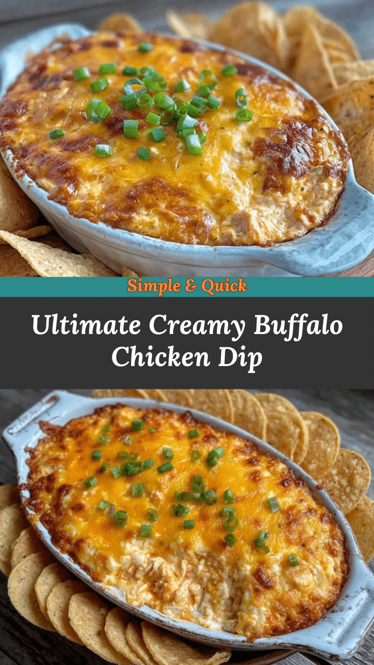 creamy Buffalo chicken dip recipe
