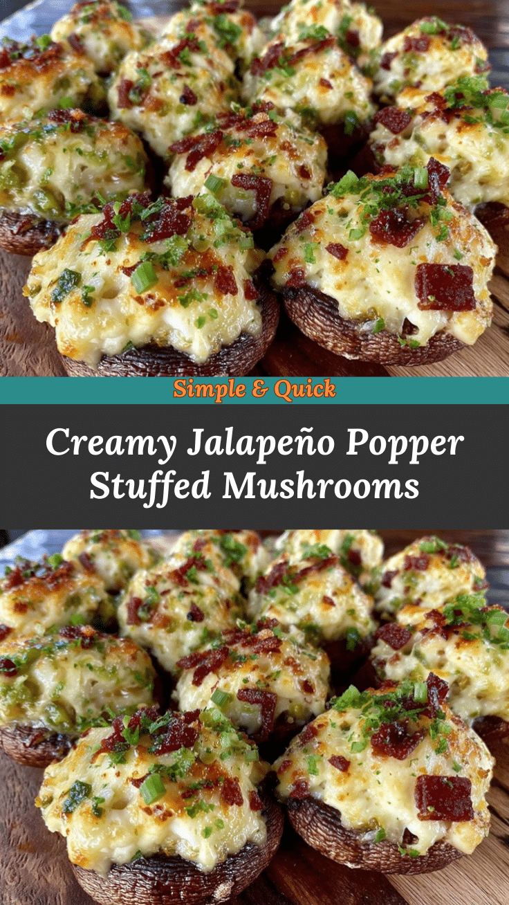 creamy jalapeño popper stuffed mushrooms recipe