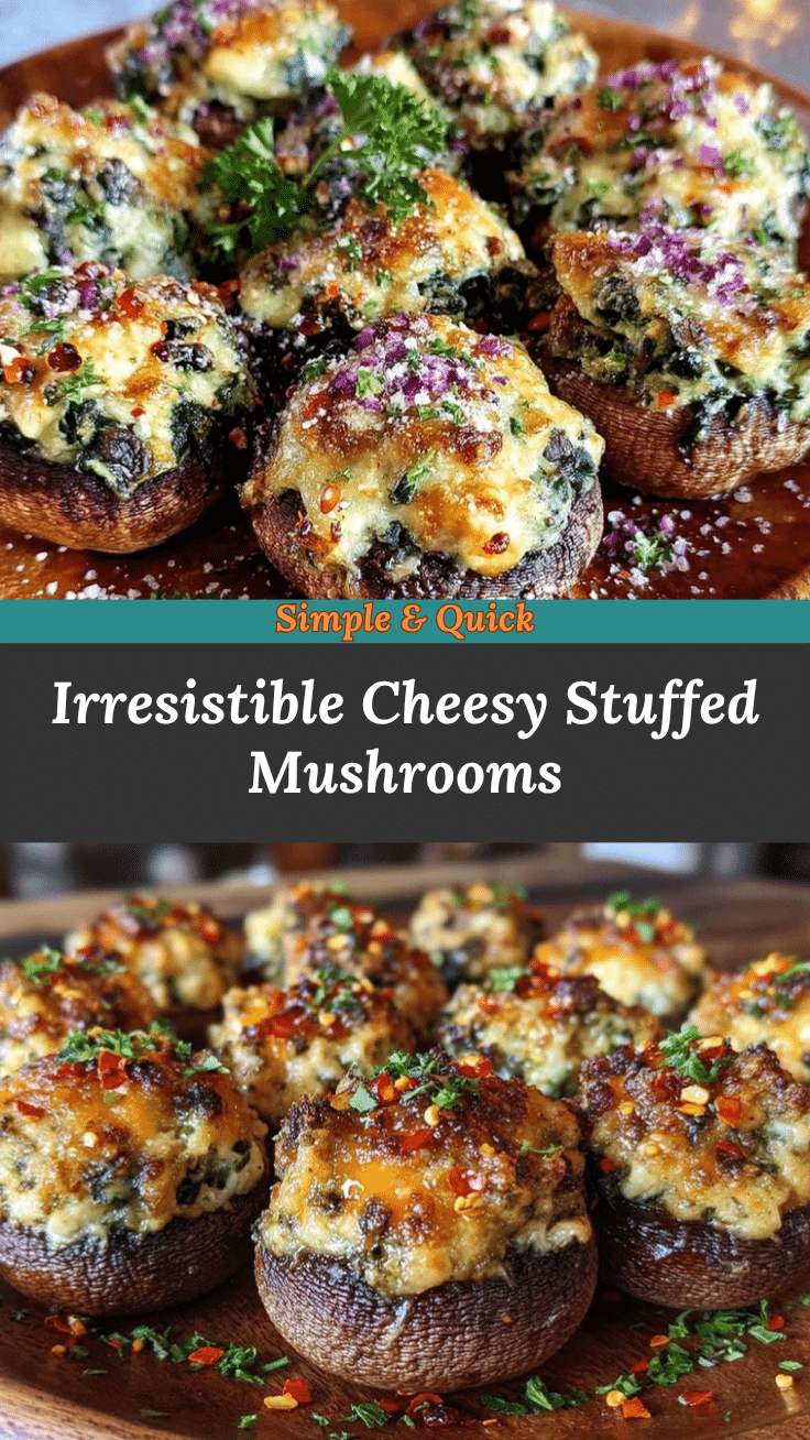 creamy spinach stuffed mushrooms recipe