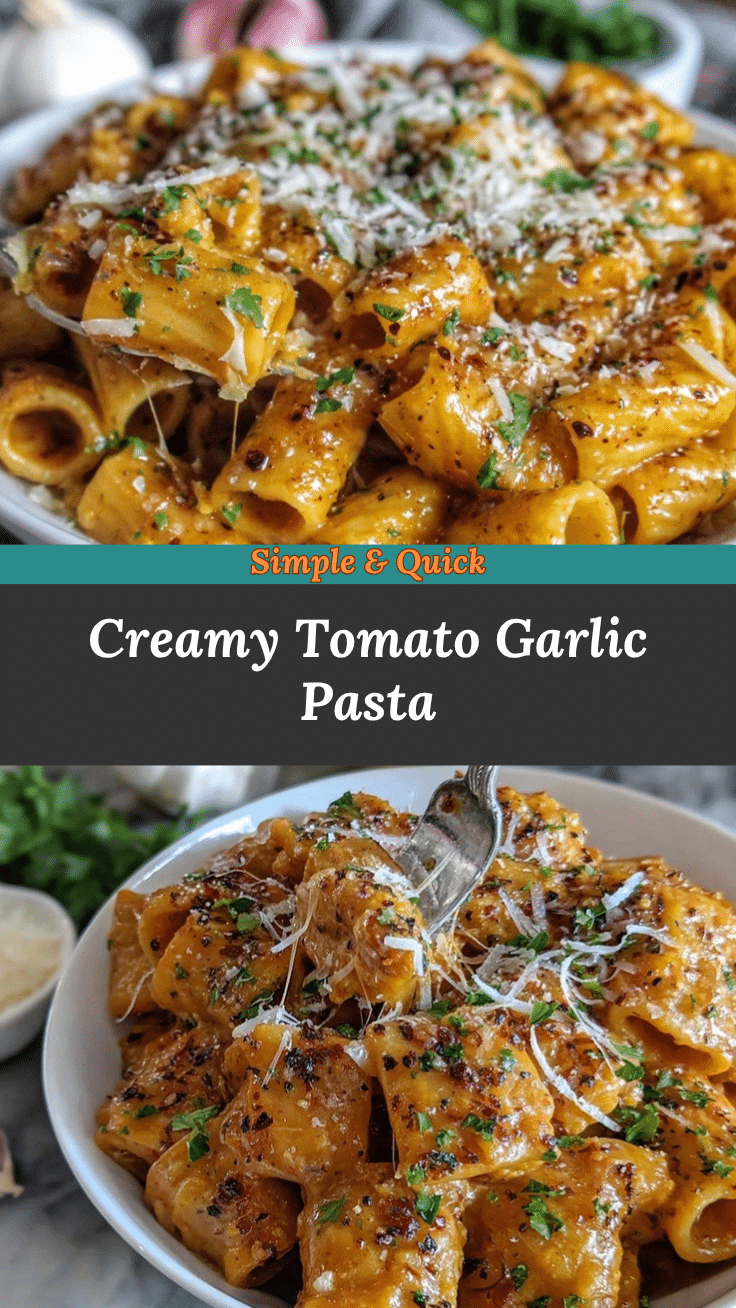 creamy tomato garlic pasta recipe