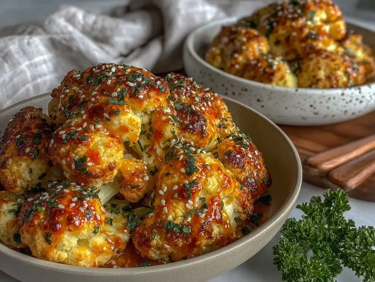 crispy baked cauliflower preparation steps