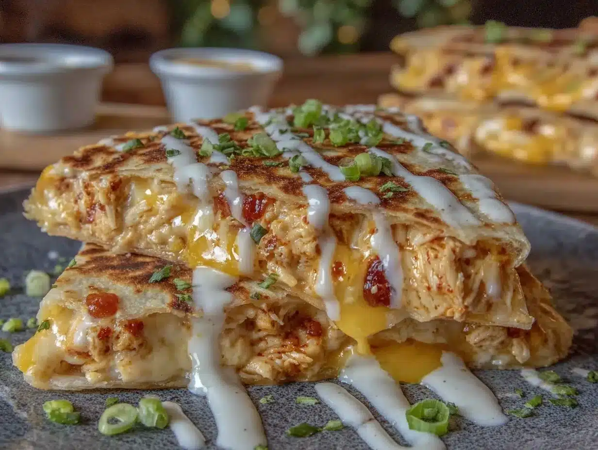 crispy buffalo chicken quesadillas preparation steps