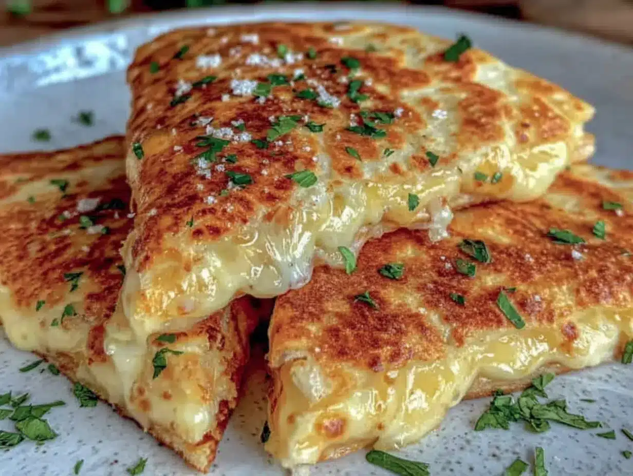 crispy cheese quesadilla triangles preparation steps