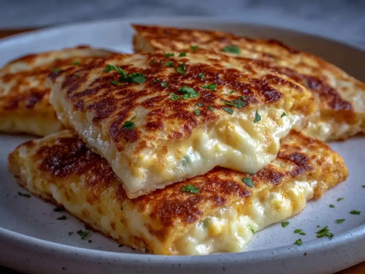 crispy cheese quesadilla triangles - featured image
