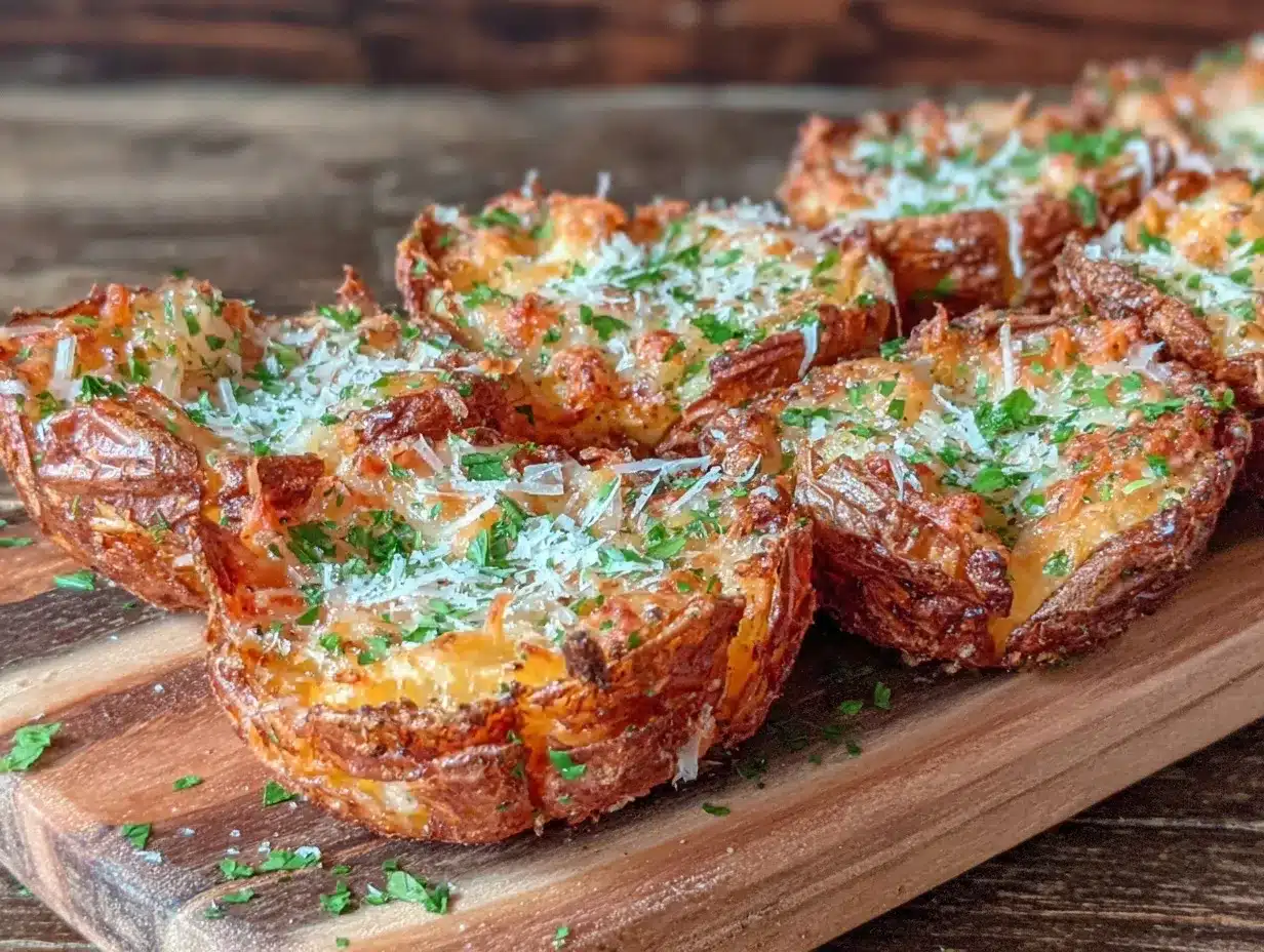 crispy garlic herb potato skins preparation steps