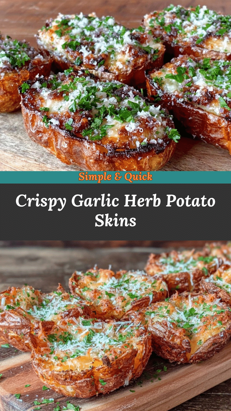 crispy garlic herb potato skins recipe