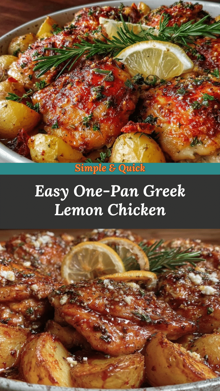 crispy Greek chicken with lemon potatoes recipe