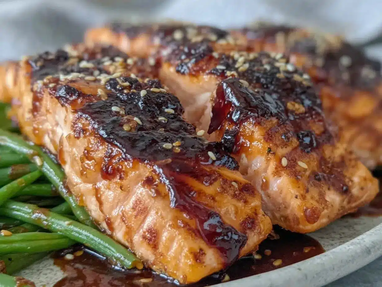 crispy teriyaki salmon sheet pan preparation steps
