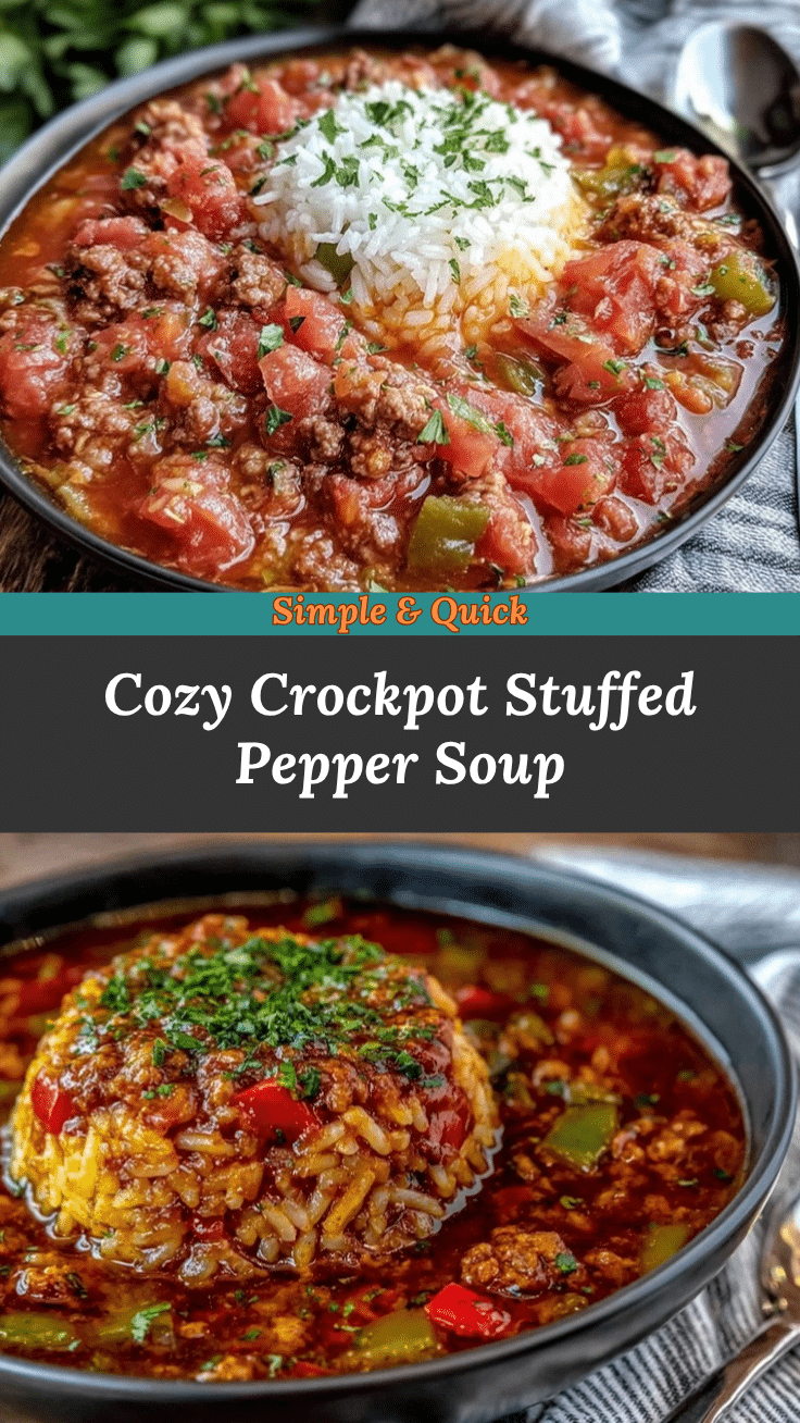 Crockpot Stuffed Pepper Soup recipe