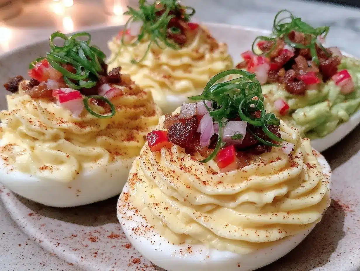 deviled eggs three ways preparation steps