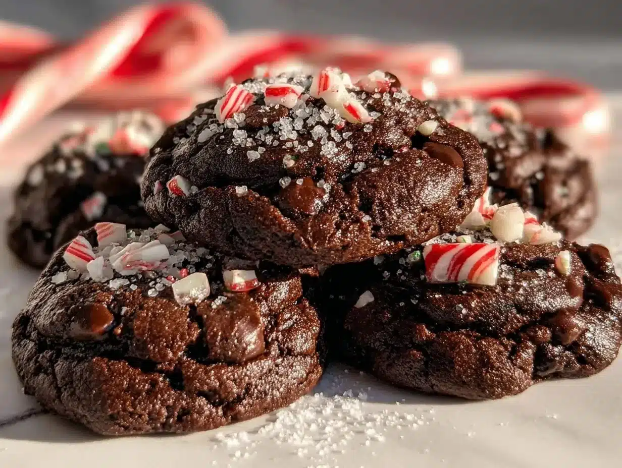 double chocolate peppermint cookies preparation steps