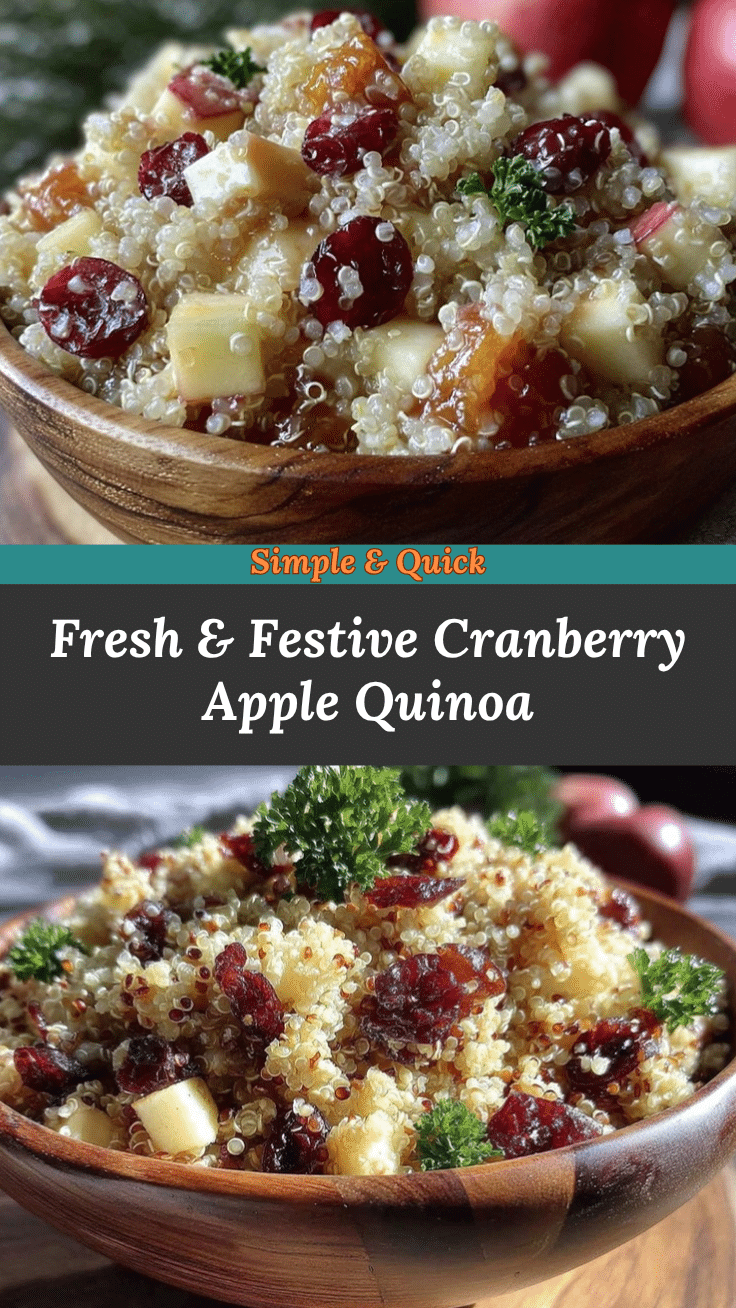 Fresh Cranberry Apple Quinoa Salad recipe