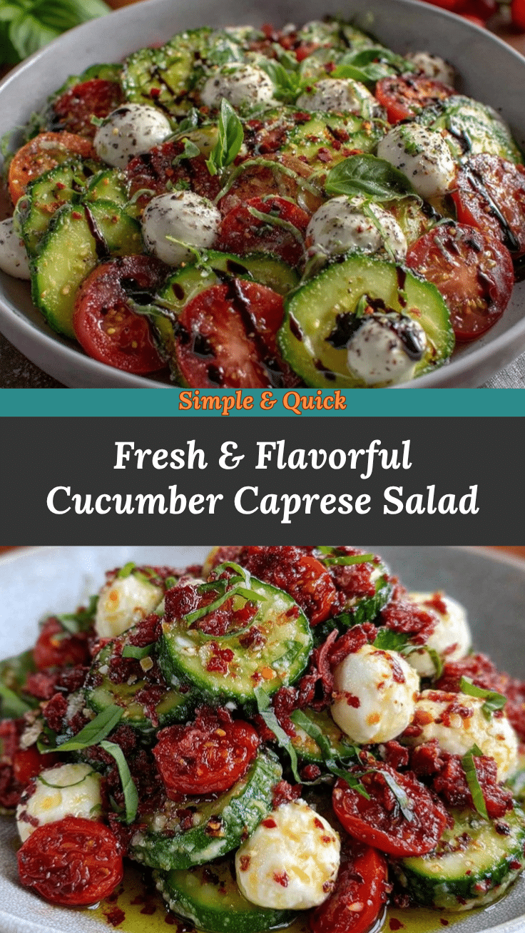 Fresh Cucumber Caprese Salad recipe