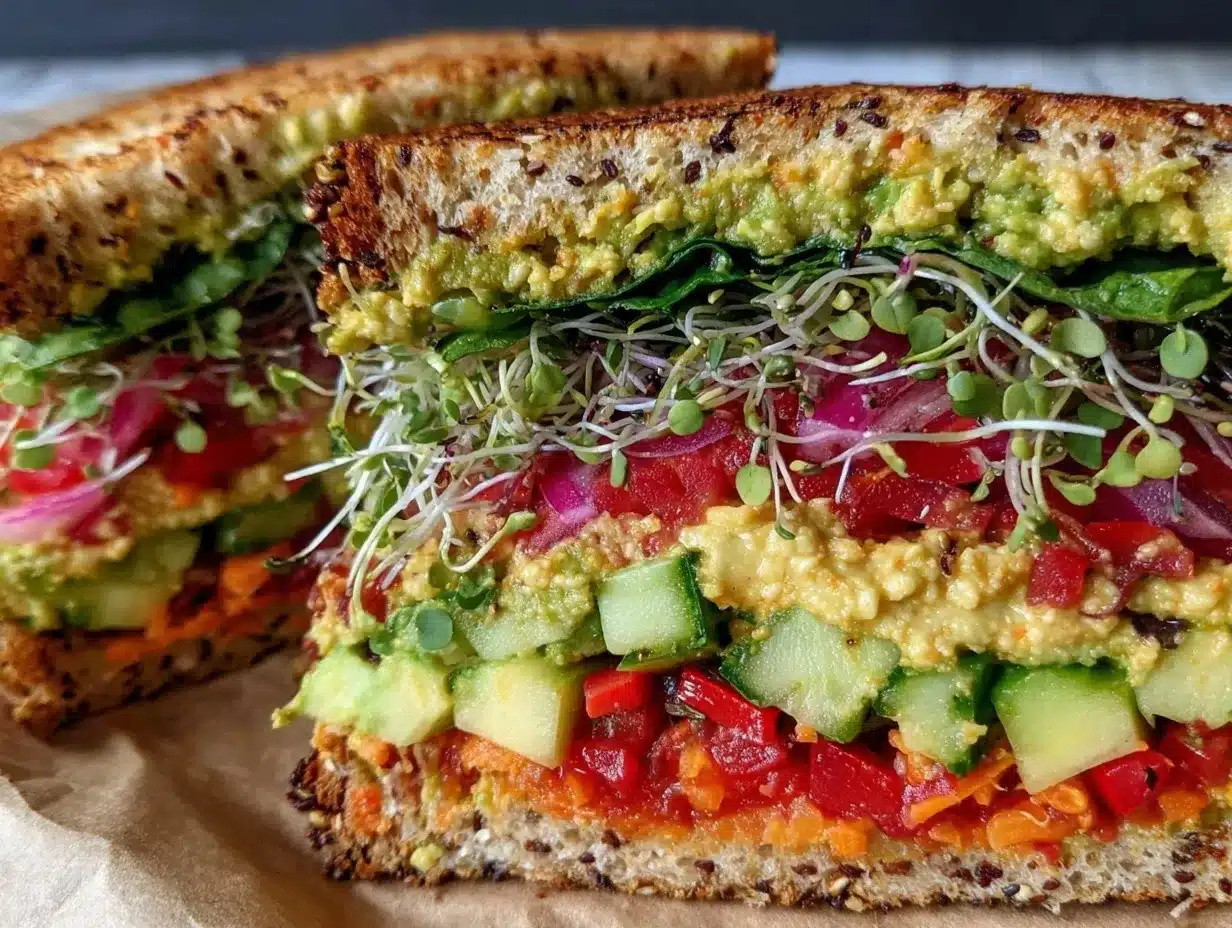 fresh veggie sandwich preparation steps