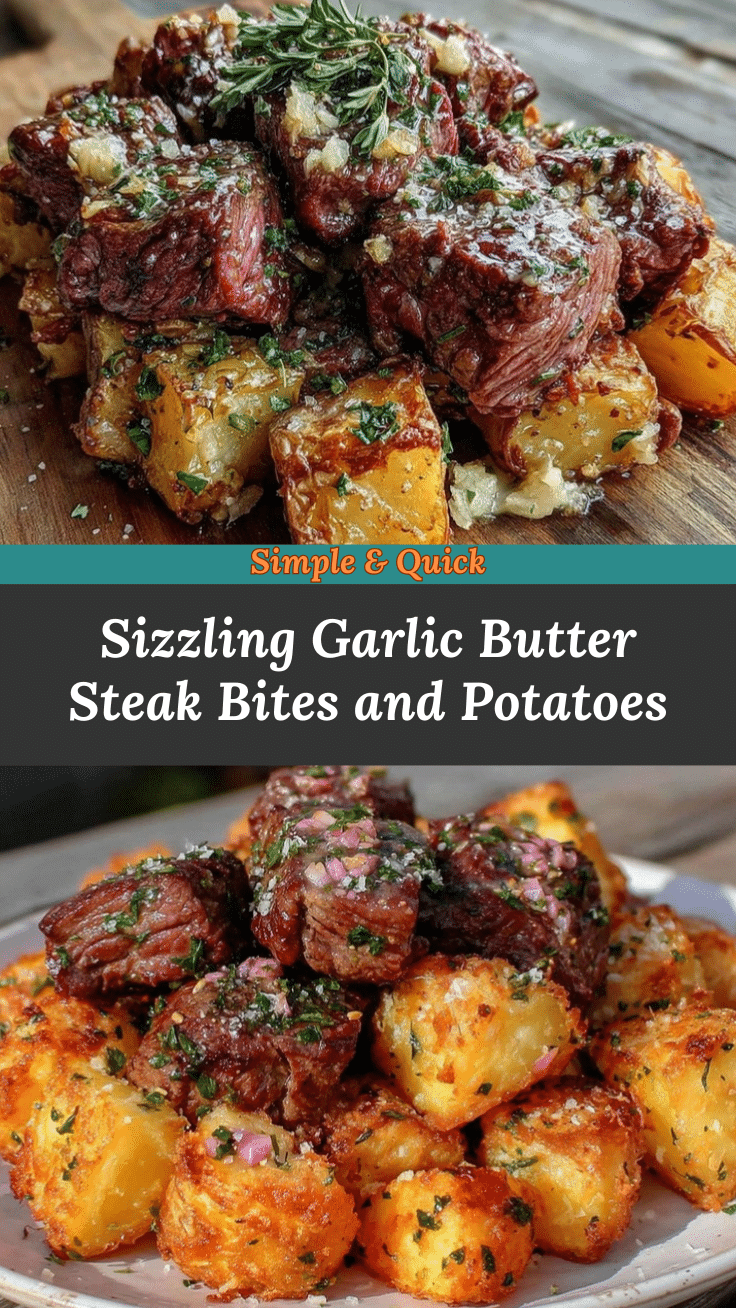 garlic butter steak bites and potatoes recipe