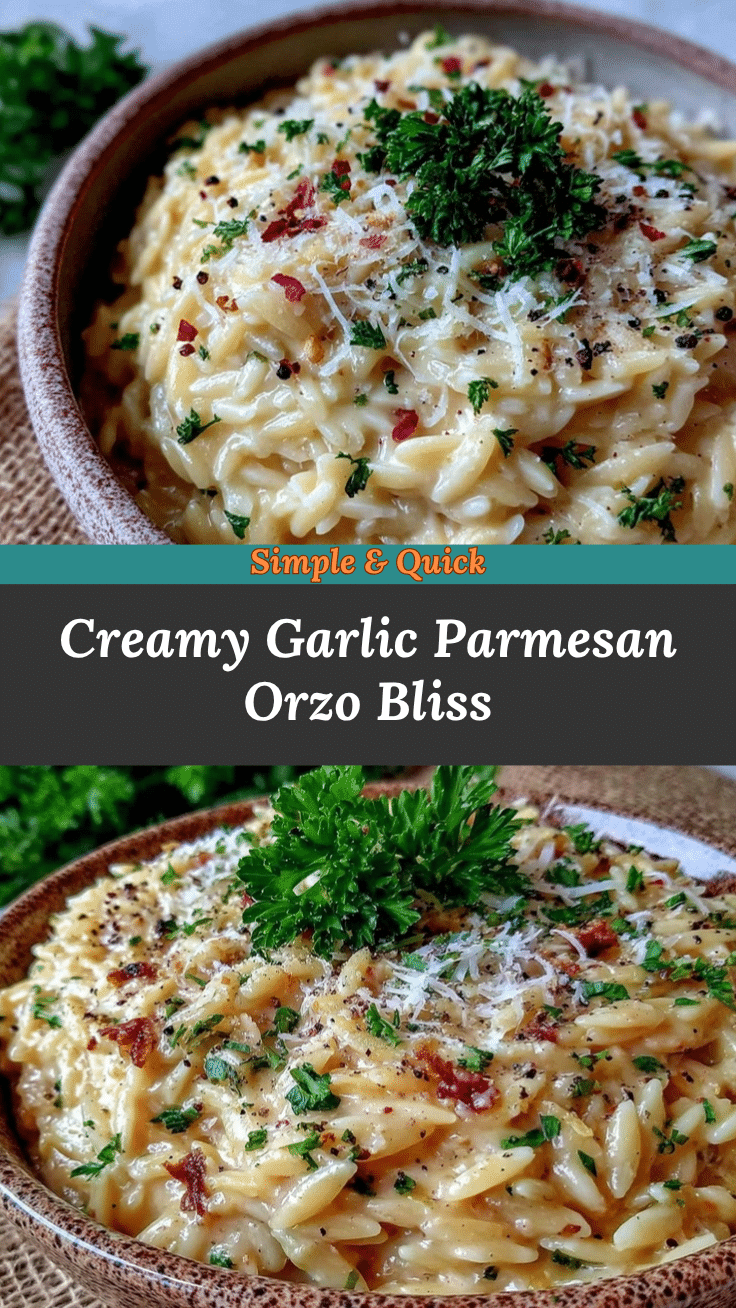 Garlic Parmesan Orzo recipe