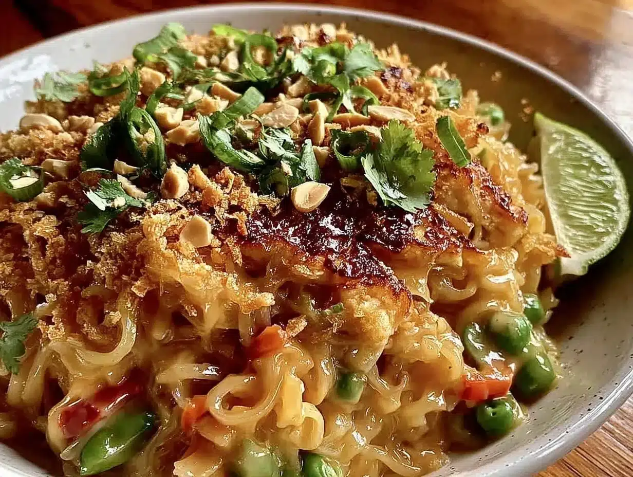 Healthy Chicken Pad Thai Bowl preparation steps