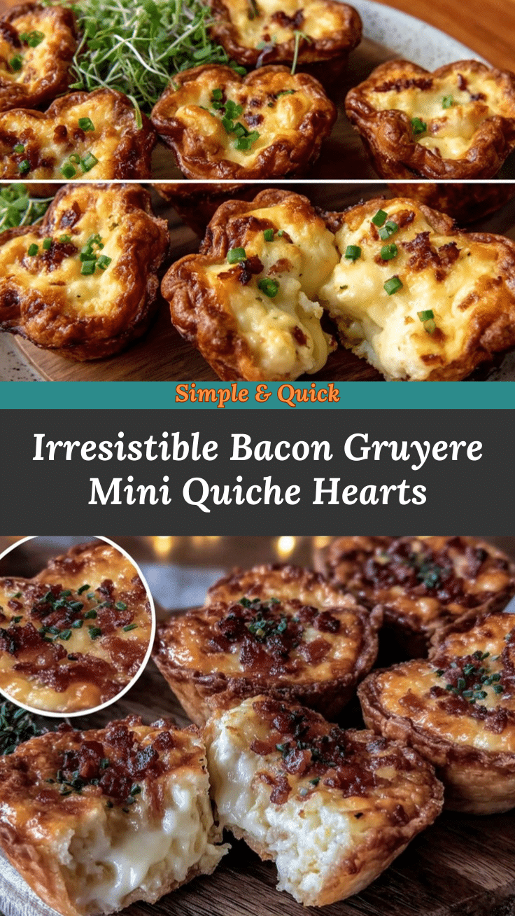 heart-shaped mini quiche recipe
