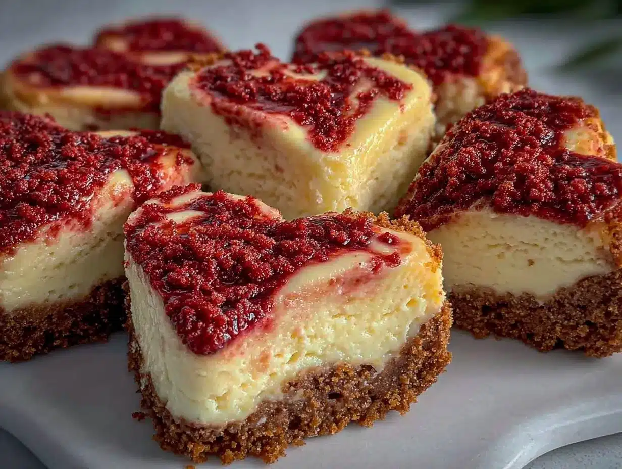 heart-shaped red velvet cheesecake preparation steps