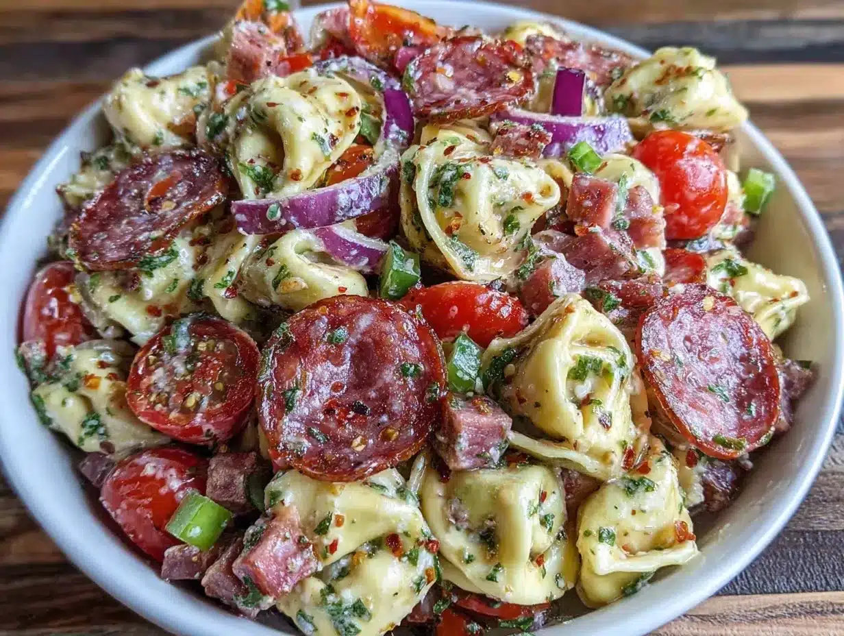 Italian Grinder Tortellini Salad preparation steps