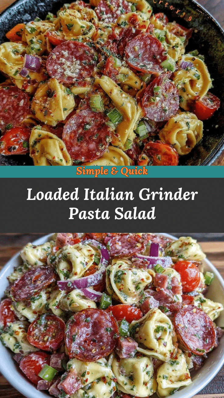 Italian Grinder Tortellini Salad recipe