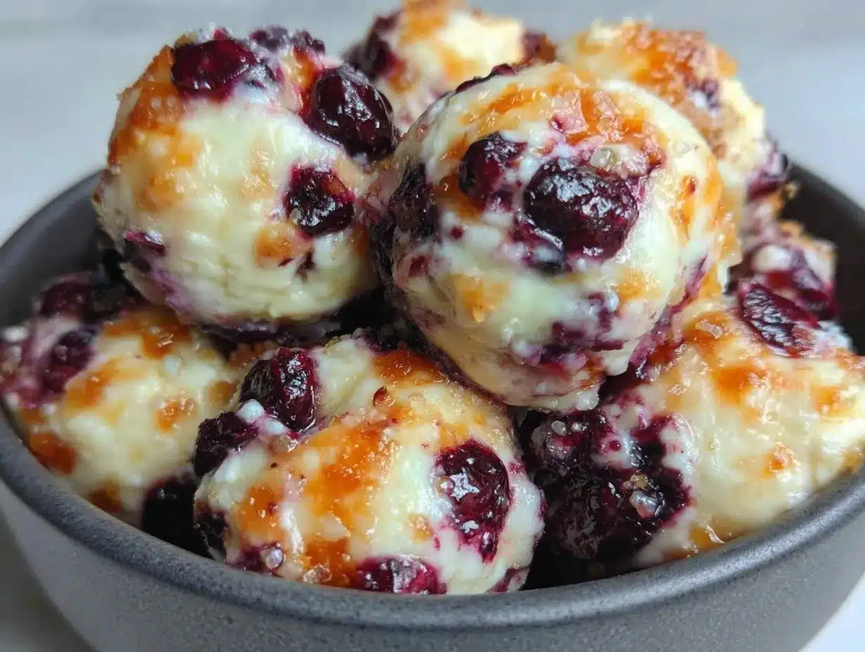 lemon blueberry cottage cheese bites preparation steps
