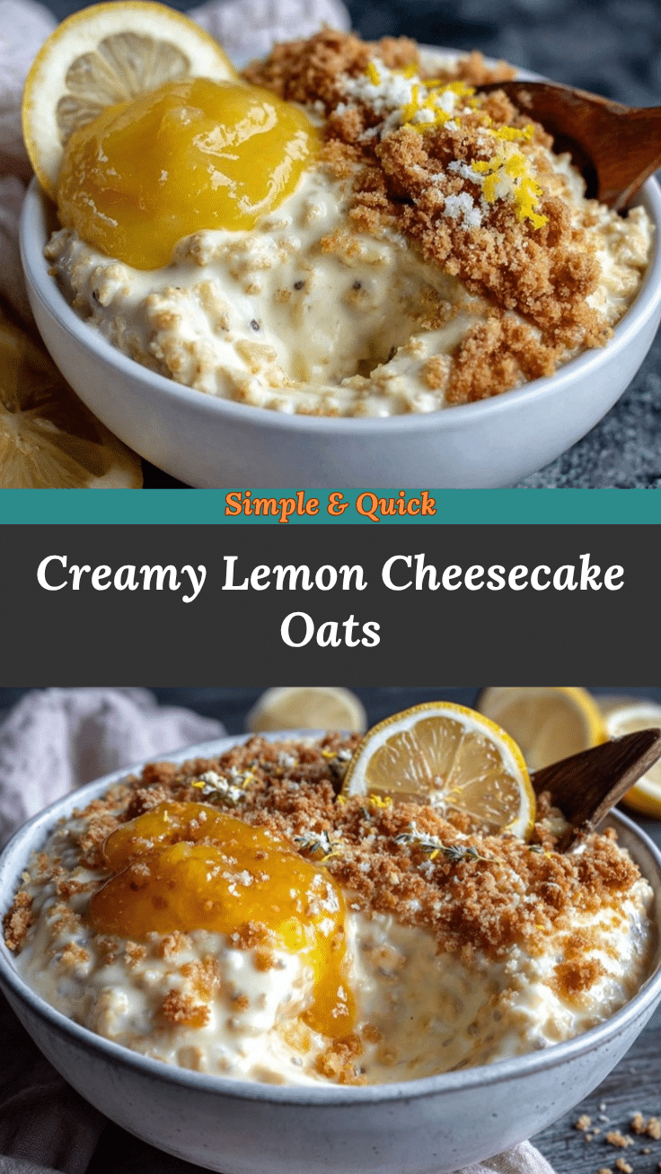 lemon cheesecake overnight oats recipe