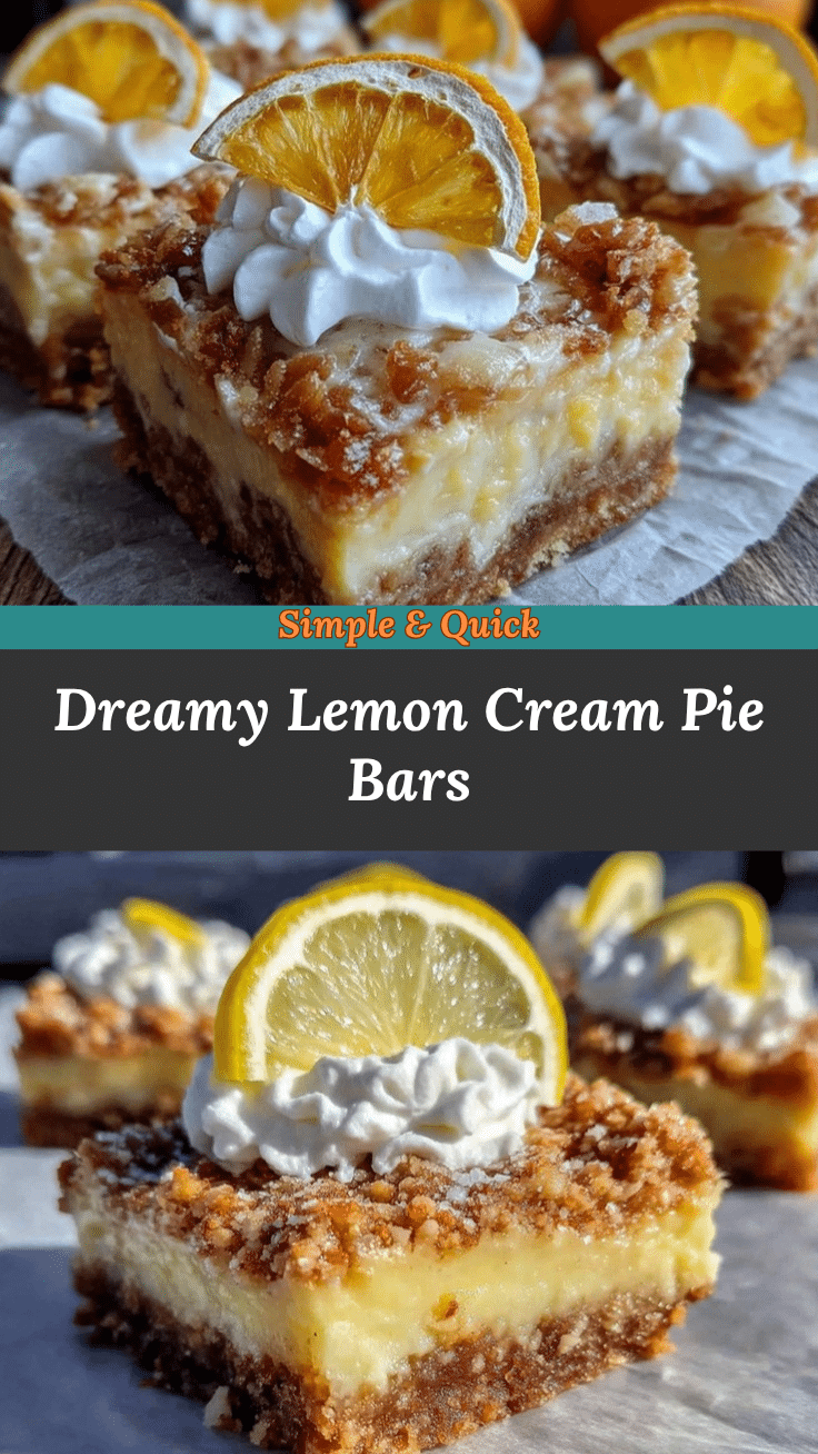 lemon cream pie bars recipe