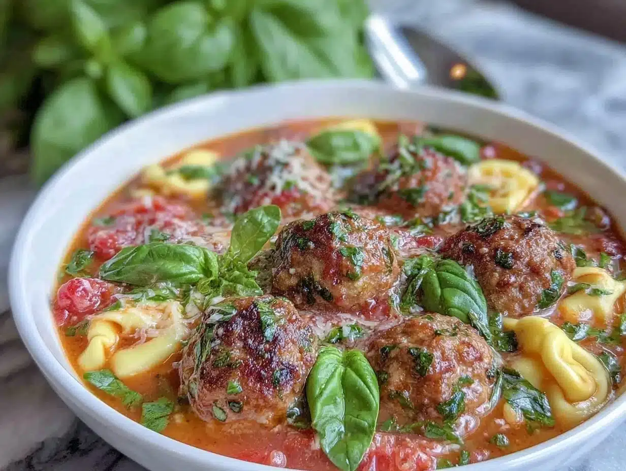 meatball tortellini soup - featured image