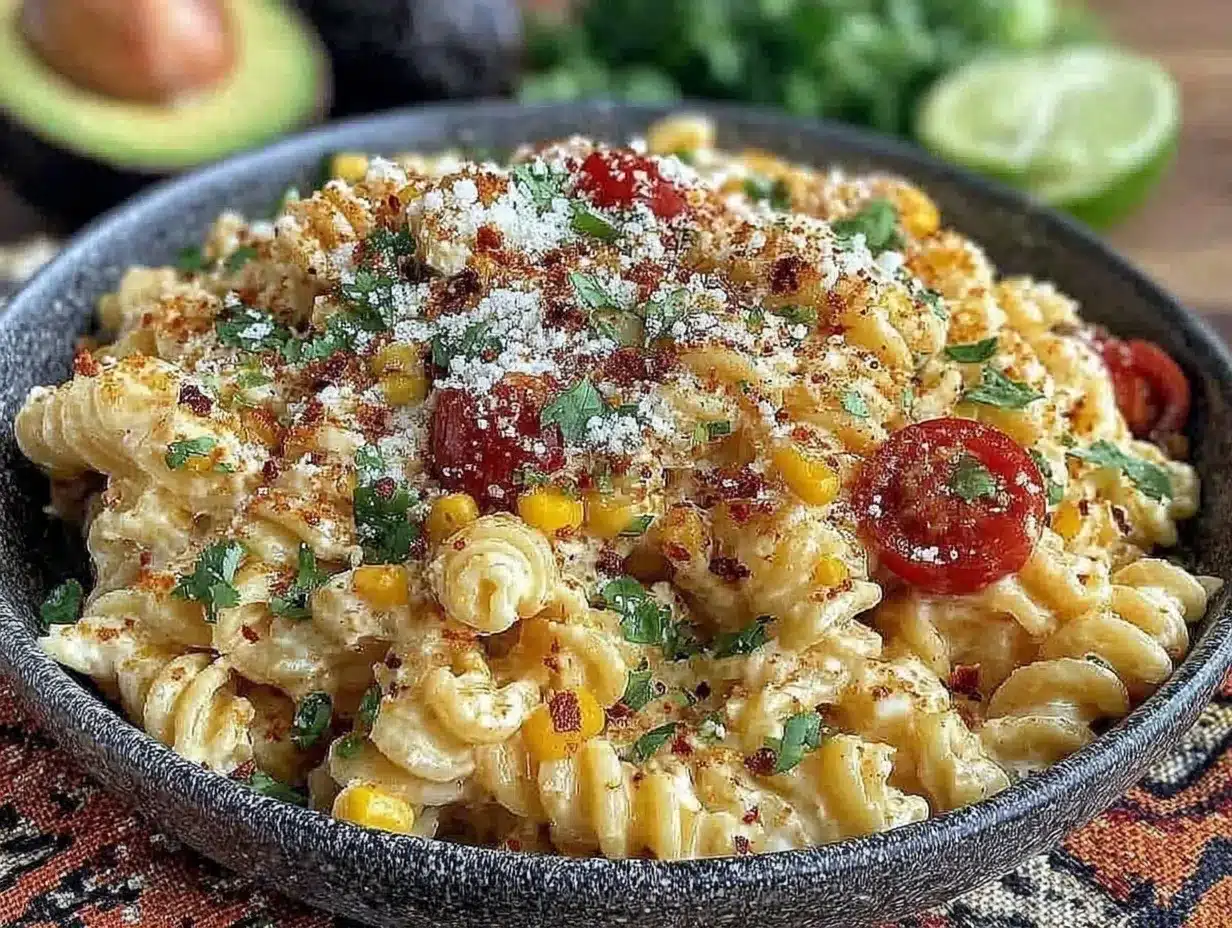 Mexican Street Corn Pasta Salad preparation steps